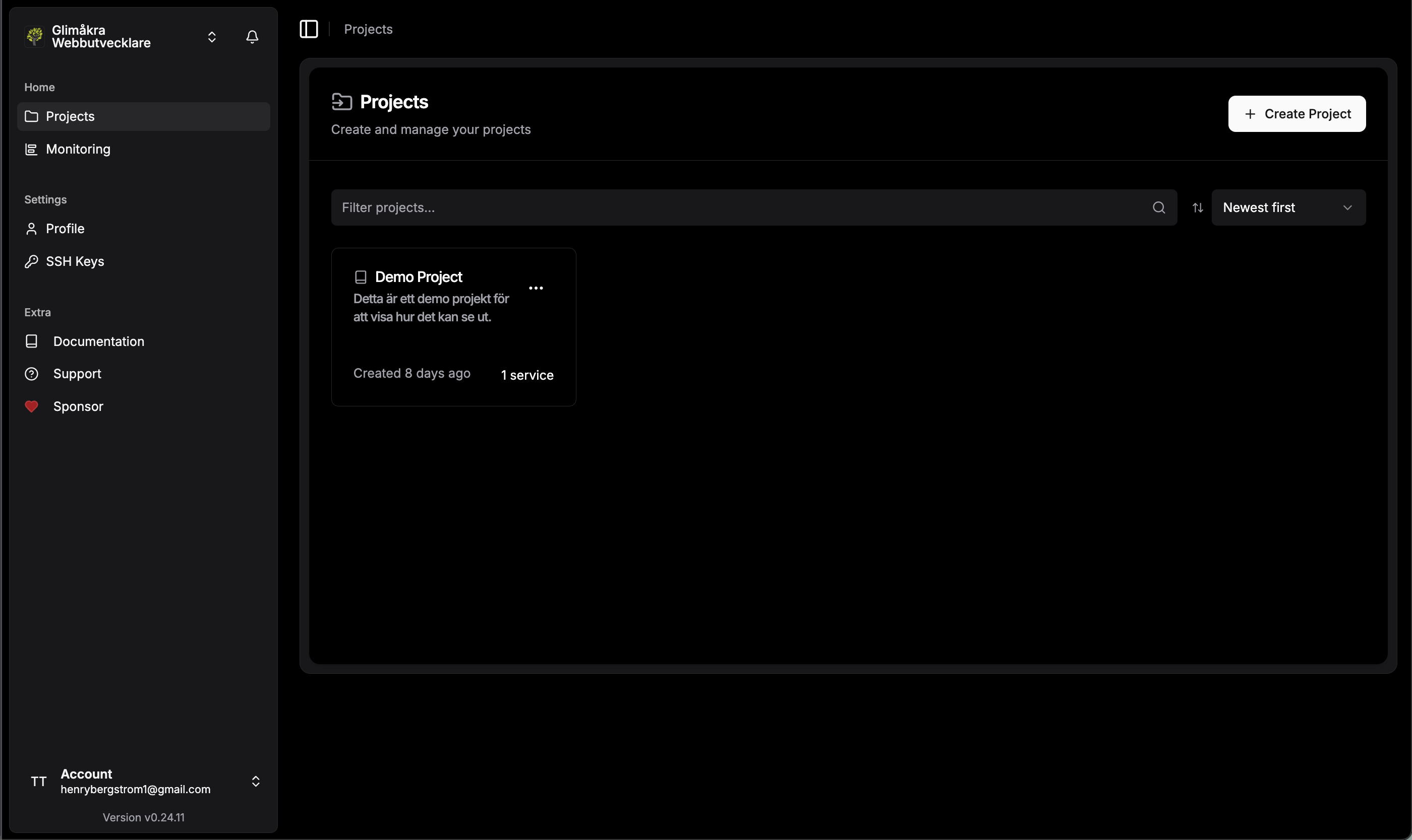 Dokploy Dashboard